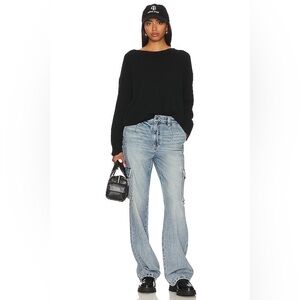 Pistola Mid Rise Vintage Straight Cargo Jeans in Wash Regent